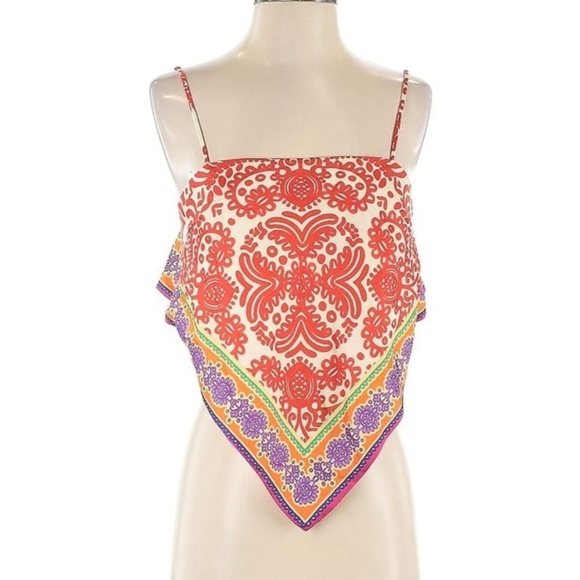 Zara Bandana Spaghetti Strap Or Bandeau Strapless Open Back Top - Picture 6 of 8